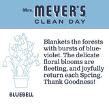 Mrs. Meyer's Clean Day Multi-Surface Everyday Cleaner, Cruelty Free Formula, Bluebell Scent, 16 oz, 4-Pack