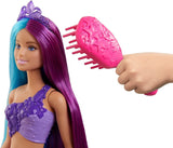 Barbie Dreamtopia Mermaid Doll (13-Inch) with Extra-Long Two-Tone Fantasy Hair, Hairbrush, Tiaras and Styling Accessories, Gift for 3 to 7 Year Olds