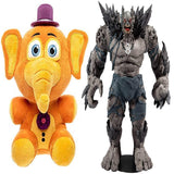 Five Nights at Freddy's Pizza Simulator - Orville Elephant Collectible Figure + Toys DC Multiverse Dark Nights: Metal Devastator Earth -1 7" Action Figure, Pack of 2