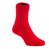 4 Pairs Children's Comfy, Durable, Stretchable, Thick & Warm Wool Crew Socks. Perfect as Winter Snow Sock and All Seasons FS01 Size 4Y-6Y(Red)