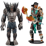 Toys DC Multiverse Dark Nights: Metal Devastator Earth -1 7" Action Figure + Toys Mortal Kombat Sub Zero Bloody Frozen Over Skin 7” Action Figure, Pack of 2