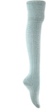 Lian LifeStyle Women's Big Girl's 3 Pairs Thigh High Cotton Socks J1025 Size 6-9