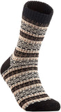 Lian LifeStyle Men's 5 Pair Pack Wool Soft Folk Design Fashion Socks Diamond Size 7-9