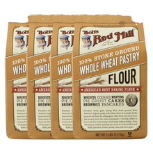 Load image into Gallery viewer, Whole Wheat Pastry Flour, Soft White Wheat, Best Baking Flour, Stone Ground, Contain Precious Oils, Fibers, Proteins,Ubnbleached, Unbromated, Non-Irradiated With No Additives, Pack of 4, 80 OZ Per Pack
