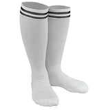 Lian LifeStyle Exceptional Girl's 3 Pair's Knee High Sports Socks for Soccer, Softball, Baseball, and Many Other Sports XL002 Size M, Black, Red, Yellow