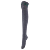 Lovely Annie Women's 3 Pairs Incredible Durable Super Soft Unique Over Knee High Thigh High Cotton Socks Size 6-9 A1023(Black,Coffee,DarkGrey)