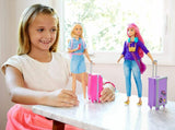 Barbie Travel Doll, Blonde, with Puppy, Opening Suitcase, for 3-7 Year Olds