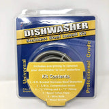 6 Foot Stainless Steel Dishwasher Installation Kit, 3/8 Inch Compression x 3/8 Inch MIP Elbow, Dishwasher Connectors