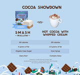 Hot Cocoa by SMASHMALLOW | Snackable Marshmallows | Non-GMO | Organic Cane Sugar | 100 calories | (4.5 oz)