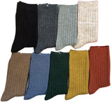 Lian LifeStyle Gorgeous Big Girls Women's 5 Pair Wool Crew Socks Size 6-9 HR1690