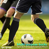 Lian LifeStyle Exceptional Adult's 2 Pairs Knee High Sports Socks for Soccer, Softball, Baseball, Many Other Sports XL002 Size XXS Black