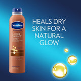 Vaseline Spray On Lotion Spray Moisturizer For Dry Skin Cocoa Radiant Non-Aerosol 6.5 oz, Pack of 6