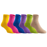 6 Pairs Children's Superior Quality, Fascinating Cotton Crew Socks. Heavy-Duty & Exceptional Kids Socks LAJH Size 3Y-5Y Multi Color