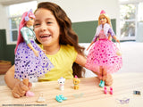 Barbie Princess Adventure Daisy Doll in Princess Fashion (12-inch Curvy) with Pink Hair, Pet Kitten, Tiara, 2 Pairs of Shoes and Accessories, for 3 to 7 Year Olds, Multi (GML77)