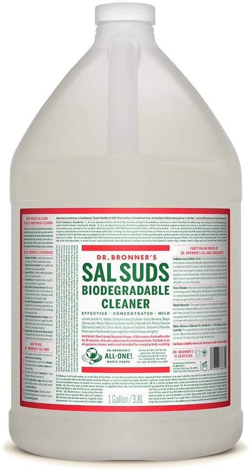 Sal Suds Biodegradable Cleaner - All-Purpose Cleaner, Pine Cleaner for Floors, Laundry and Dishes, Concentrated, Cuts Grease and Dirt, Powerful Cleaner, Gentle on Skin - Pack of 2