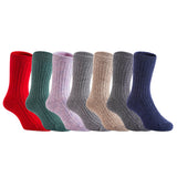 Lian LifeStyle Children's 6 Pairs Wool Crew Socks Size (6M-8Y) LLS Random Color