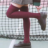 Lian LifeStyle Women's Big Girls' 4 Pairs High Thigh Cotton Socks Size 6-9 L1024