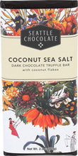 Load image into Gallery viewer, Dark Chocolate Truffles, Coconut Sea Salt, Gluten Free, Fair Trade, Non-GMO, No Sugar, Alcohol or Soy, Pack of 2, 2.5 OZ Per Pack
