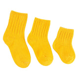 Meso 6 Pairs Children's Stretchy Wool Socks for Kids | All-Season Children’s Sturdy and Thermal Toddler Socks Solid Size 2Y-4Y(Yellow)
