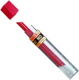 Pentel Lead 0.5mm, Red, 12 Leads Per Tube, Box of 12 Tubes (PPR-5)
