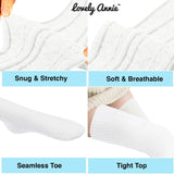 Women's 3 Pairs Thigh High Cotton Socks JM1025 Size 6-9
