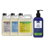 Liquid Hand Soap Refill, 1 Pack Lavender, 1 Pack Rain water, 1 Pack Honey Suckle, 33 OZ each include 1, 12 OZ Bottle of Hand Soap Peppermint & Tea Tree