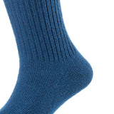 Lovely Annie Big Girl's & Women's 4 Pairs Knee High Wool Socks | Comfy, Cozy and Fancy Leg Warmer Stockings AFS05 Size L/XL(Blue)