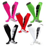 Lian LifeStyle Gorgeous Women's  5 Pair Long Athletic Football Soccer Socks Sport Tube Socks M XL0032-(Rose, Green, RED, Black,White)