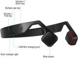 Lian LifeStyle Premium Bone Conduction Headphones Lightweight & Waterproof w/ Mic & Bluetooth. Wireless Over Ear Headset for Adults and Kids, suitable for Sports, Gaming, Office or Travel (Black)