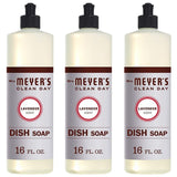 All Natural & Biodegradable Dish Soap Liquid Dishwashing Soap with Lavender Scent Plastic Free Dish Soap Made With Organic Ingredients, 16 Fl OZ Per Bottle, 3 Bottles