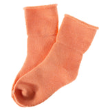 Men's 3 Pairs High Performance Wool Crew Socks, Moisture Wicking, Perfect for Athletic Biking on Winter & Cold Weather LK0602 Size 6-9 (Orange)