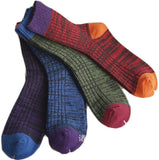 Lian LifeStyle Attractive Women's 3 Pairs Mid Calf Cotton Crew Socks With Super Soft Fibers Size 6-9 (Assorted)