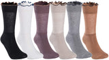 Lovely Annie Comfortable Big Girls Women's Cotton Crew Socks L1855 Size 5-11
