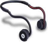 Lian LifeStyle Premium Bone Conduction Headphones Lightweight & Waterproof w/ Mic & Bluetooth. Wireless Over Ear Headset for Adults and Kids, suitable for Sports, Gaming, Office or Travel (Black Red)