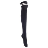 Lian LifeStyle Big Girls' Women's 4 Pairs Thigh High Cotton Socks Size 6-9 L1023