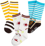 Lian LifeStyle Unisex Baby 3-Pairs-Pack Knee High Cotton Non-Skid Socks