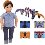 Franco 18 inch Non-posable Boy Regular Fashion Doll + Transformers Micromaster WFC-GS10 1.5-inch Soundwave Spy Patrol (3rd Unit 4-Pack), Pack of 2