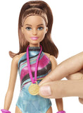 Barbie Dreamhouse Adventures Teresa Spin ‘n Twirl Gymnast Doll, 11.5-inch Brunette, in Leotard, with Accessories