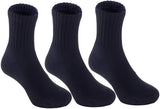 Lian LifeStyle Top Quality Children's Sports Crew Socks - 3 Pairs - Size3Y-15Y L0105