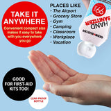 Germ Buster Liquid Hand Sanitizer 80% Alcohol Antiseptic Travel Size Bottle, 16.8 Fl Oz (Pack of 10)