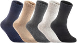 Lian LifeStyle Men's 4 Pairs Ultralight Wool Blend Crew Socks WD Diamond Size 6-9