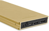 Lian LifeStyle Exceptional Portable Phone Charger w/Dual USB Output - 12000 mAh Ultra High Capacity Power Bank, High-Speed Charging for iPhone, iPad, Samsung & Other Cell Phones - Y1 Gold