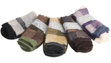 Lovely Annie Men's 5 Pairs Luxurious Angora Wool High Quality Fuzzy Socks | Moisture Wicking Comfortable Casual & Sports Wear Big Square Size 7-10