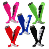 Lian LifeStyle Gorgeous Women's  5 Pair Long Athletic Football Soccer Socks Sport Tube Socks M XL0032-(Random Color)