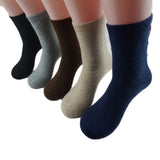 Meso Men's 4 Pairs Outstanding Quality, Breathable & Lightweight Wool Crew Socks Good as Hiking & Running Socks WD Diamond Size 6-10(Beige)