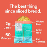 Outer Aisle Gourmet Cauliflower Sandwich Thins | Keto, Gluten Free, Low Carb & Paleo | Jalapeno 6-Packs