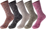 Lovely Annie Big Girl's Women's 5 Pairs Pack Combed Cotton Color Socks RXC108 Size L/XL