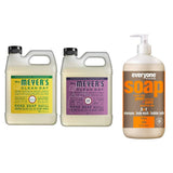 Liquid Hand Soap Refill, 1 Pack Honey Suckle, 1 Pack Plumberry, 33 OZ each include 1, 32 OZ Bottle of Bath & Shower Gel Soap, Citrus/Mint