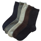 Lovely Annie Women's 5 Pairs Gorgeous Wool Crew Socks Soft, Strong, Super Comfortable With Unique Designs Size 8-11 Solid