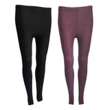 Lian LifeStyle Ultra Comfy Spandex Leggings for Women 2 Pair's | Teen & Juniors leggings - Breathable & Lightweight | Stretchy & Cool Active Wear: Workout Tights, Yoga Pants, Running Leggings | Perfect as Daily Basics, Color (Black,Wine)